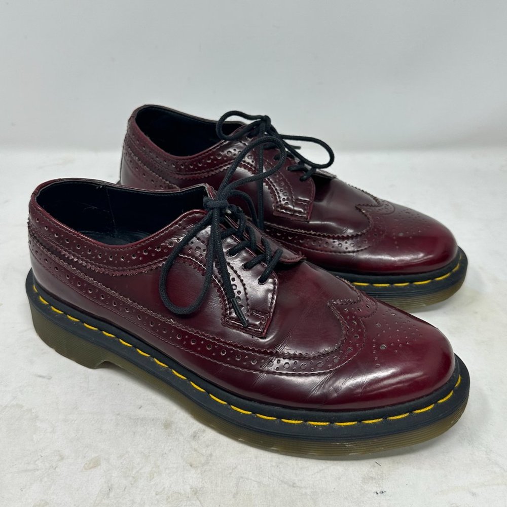 Dr. Martens Burgundy Brogue Shoes